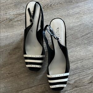 Gorgeous WHBM peep toe sling backs